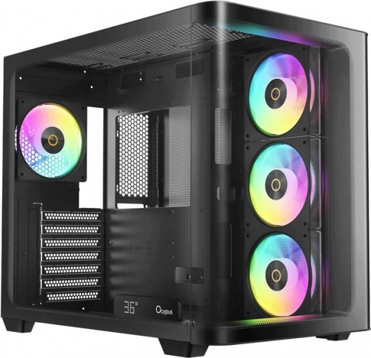 Корпус Ocypus Iota C70 Curve ARGB (IOTA-C70-BKD400CD-GL) Black - фото - интернет-магазин электроники и бытовой техники TTT