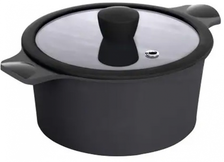 Кастрюля Ringel Zitrone Black 24x12 см с крышкой 4.2 л (RG-2108-24/1 BL-R) - фото - интернет-магазин электроники и бытовой техники TTT