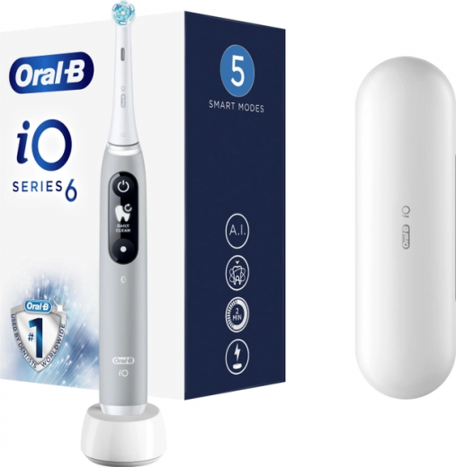 Електрична зубна щітка Braun Oral-B Series 6 iOM6.1A6.1K Grey  - фото Електрична зубна щітка Braun Oral-B Series 6 iOM6.1A6.1K Grey  - фото - інтернет-магазин електроніки та побутової техніки TTT