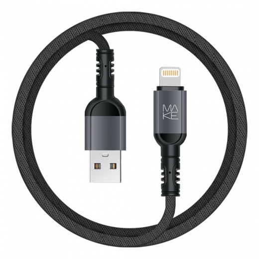 Кабель MAKE USB to Lightning 2.4A 1 м (MCB-LD3GR) Denim Grey - фото Кабель MAKE USB to Lightning 2.4A 1 м (MCB-LD3GR) Denim Grey - фото - интернет-магазин электроники и бытовой техники TTT