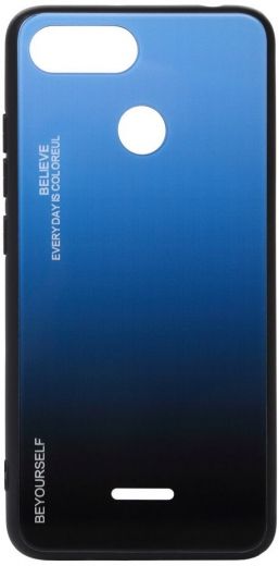 Панель BeCover Gradient Glass для Xiaomi Redmi 6A (703584) Blue-Black - фото - інтернет-магазин електроніки та побутової техніки TTT