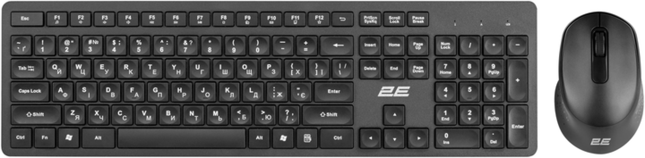 Комплект беспроводной 2Е MK420 WL EN/UK (2E-MK420WB_UA) Black  - фото Комплект беспроводной 2Е MK420 WL EN/UK (2E-MK420WB_UA) Black  - фото - интернет-магазин электроники и бытовой техники TTT