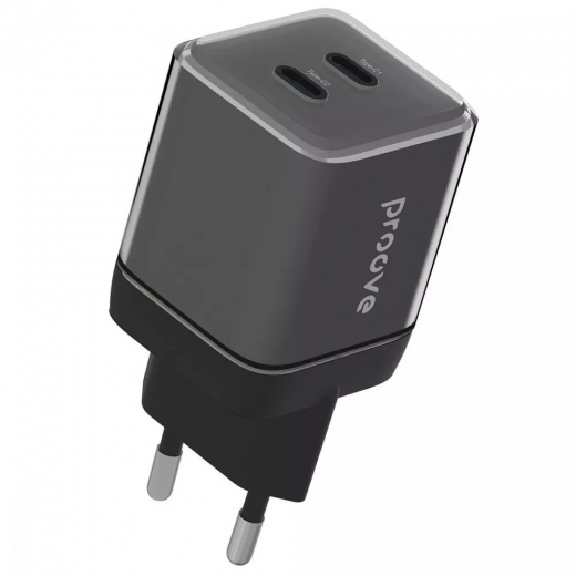Сетевое зарядное устройство Proove Pure GaN Max 67W (Type-C + Type-C) Black - фото - интернет-магазин электроники и бытовой техники TTT