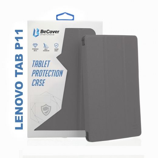 Обложка BeCover Smart Case для Lenovo Tab P11 (706096) Gray - фото - интернет-магазин электроники и бытовой техники TTT