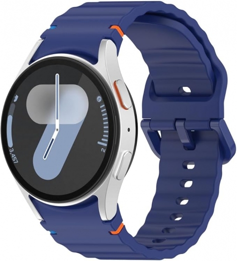 Ремінець BeCover Ribbed Tape для Samsung Galaxy Watch (20mm) 3 41mm/4/5/6/7 40-44mm (712040) Deep Blue - фото - інтернет-магазин електроніки та побутової техніки TTT