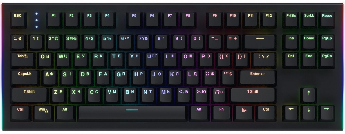 Клавіатура Hator Gravity X TKL Orange USB (HTK550UA) Black - фото - інтернет-магазин електроніки та побутової техніки TTT