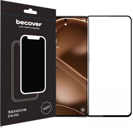 Захисне скло BeCover для Poco X6 Pro (710625) Black - фото - інтернет-магазин електроніки та побутової техніки TTT
