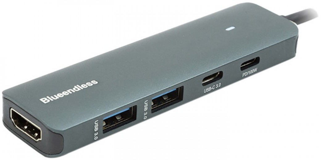 USB-хаб Blueendless USB Type-C - 2 x USB 3.0, Type-C PD, HDMI (CA913435) - фото USB-хаб Blueendless USB Type-C - 2 x USB 3.0, Type-C PD, HDMI (CA913435) - фото - інтернет-магазин електроніки та побутової техніки TTT