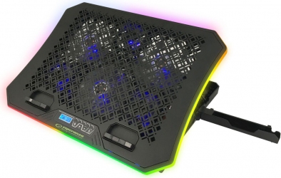 Подставка для ноутбука Esperanza EGC109 Galerne with mobile phone stand Black/RGB Подставка для ноутбука Esperanza EGC109 Galerne with mobile phone stand Black/RGB