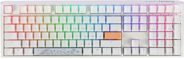 Клавиатура Ducky One 3 Cherry MX Blue RGB UA USB (DKON2108ST-CUAPXPWWWSC1) White Клавиатура Ducky One 3 Cherry MX Blue RGB UA USB (DKON2108ST-CUAPXPWWWSC1) White
