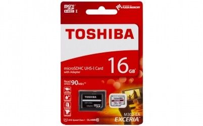 Карта памяти Toshiba microSDHC 16 GB UHS-I EXCERIA M302 +ad U1 R90MB/s Карта памяти Toshiba microSDHC 16 GB UHS-I EXCERIA M302 +ad U1 R90MB/s
