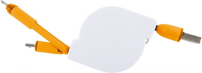 Кабель-рулетка USB to Lightning/Micro USB White Кабель-рулетка USB to Lightning/Micro USB White