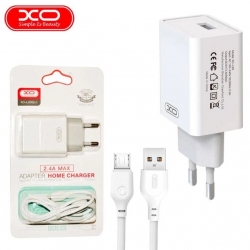 Сетевое зарядное устройство XO L93 1USB 2.4A microUSB White Сетевое зарядное устройство XO L93 1USB 2.4A microUSB White
