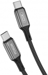 Кабель USB XO NB-Q180B type-C to type-C 1m 60W Black Кабель USB XO NB-Q180B type-C to type-C 1m 60W Black