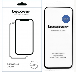 Захисне скло BeCover для Google Pixel 8a 10D (711491) Black Захисне скло BeCover для Google Pixel 8a 10D (711491) Black