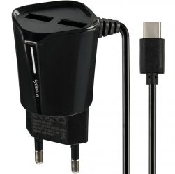 Мережевий зарядний пристрій Gelius Pro Edition Auto ID 2USB + cable Type-C 2.4A Black