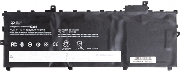 Аккумулятор PowerPlant для Lenovo ThinkPad X1 Carbon 5th Gen (2017) (01AV430) 11.4 V 4920 mAh (NB481644)
