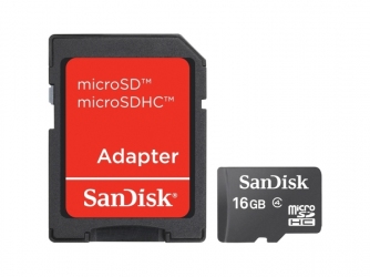 Карта памяти SanDisk MicroSD 16GB Class 4 + SD-adapter (SDSDQM-016G-B35A) Карта памяти SanDisk MicroSD 16GB Class 4 + SD-adapter (SDSDQM-016G-B35A)