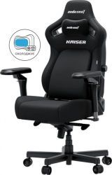 Крісло геймерське Anda Seat Kaiser 4 V2 Size XL (AD12YDDC-XLL-20-B-CF-03) Black Fabric