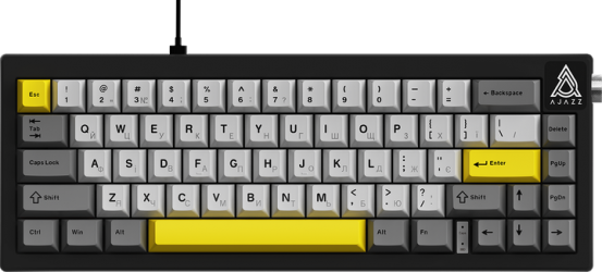 Клавіатура дротова AJAZZ AK650 Moon Yellow Switch Black/Grey/Yellow (AK650-MY-GWY)