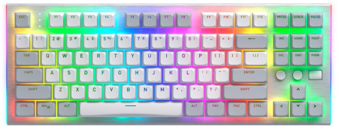 Клавиатура проводная Hator Gravity TKL US layout USB (HTK561) White 