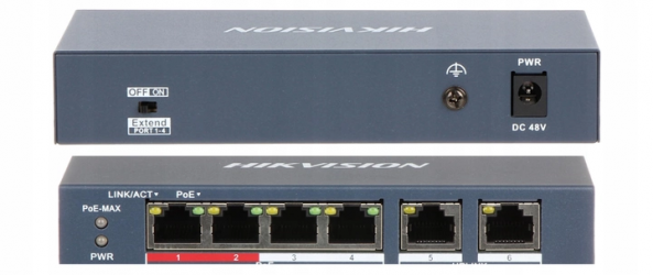 Коммутатор Hikvision DS-3E0106P-E/M Коммутатор Hikvision DS-3E0106P-E/M