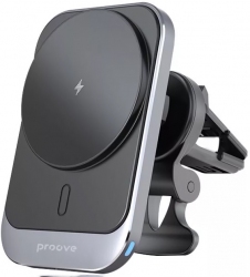 Автодержатель с беспроводной зарядкой Proove Square Magnetic Pro 15W (546920092) Black Автодержатель с беспроводной зарядкой Proove Square Magnetic Pro 15W (546920092) Black