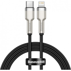 Кабель Baseus Cafule Metal Type-C to Lightning PD 20W 1 м (CATLJK-A01) Black