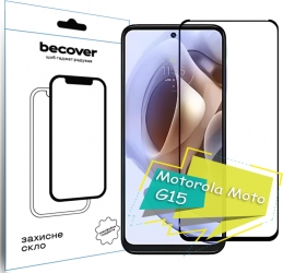 Захисне скло Becover для Motorola Moto G15 (713414) Black Захисне скло Becover для Motorola Moto G15 (713414) Black
