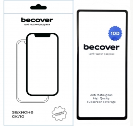 Захисне скло BeCover для Google Pixel 7a 10D (711490) Black Захисне скло BeCover для Google Pixel 7a 10D (711490) Black