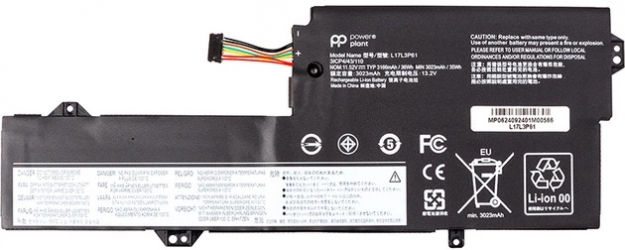 Акумулятор PowerPlant для Lenovo Ideapad Yoga 720-12IKB (L17L3P61) 11.52V 3166mAh (NB482535)