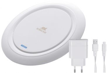 Беспроводное зарядное устройство + сетевое зарядное устройство RIVACASE VA4914 WD1 White Беспроводное зарядное устройство + сетевое зарядное устройство RIVACASE VA4914 WD1 White