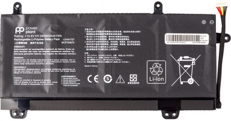Аккумулятор PowerPlant для Asus Rog GU501 Series (C41N1727) 14.8V 2800mAh (NB431984)
