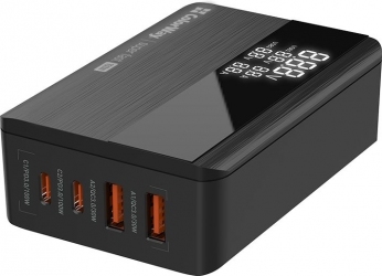 Сетевое зарядное устройство ColorWay Power Delivery GaN 2USB-A + 2USB TYPE-C (100W) (CW-CHS041PD-BK) Black Сетевое зарядное устройство ColorWay Power Delivery GaN 2USB-A + 2USB TYPE-C (100W) (CW-CHS041PD-BK) Black