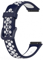 Ремешок BeCover Vents Style для Huawei Band 7 (709442) Blue-White