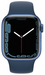 Apple Watch Series 7 GPS 41mm Blue Aluminium Case with (MKN13UL/A) Deep Navy Sport Band