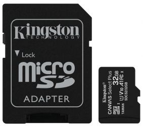 Карта памяти Kingston microSDHC 32GB Canvas Select Plus Class 10 UHS-I U1 V10 A1 + SD-адаптер (SDCS2/32GB) Карта памяти Kingston microSDHC 32GB Canvas Select Plus Class 10 UHS-I U1 V10 A1 + SD-адаптер (SDCS2/32GB)