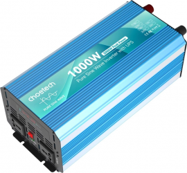 Автомобильный инвертор CHOETECH с зарядкой, функция ИБП 12\220В 1000Вт, чистая синусоида (INV-C1000WUPS-EU)