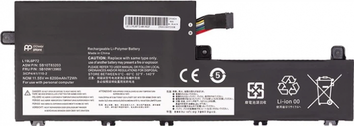 Аккумулятор PowerPlant для Lenovo ThinkPad T15P Gen 1 (L19L6P72) 11.55V 6200mAh (NB482764)