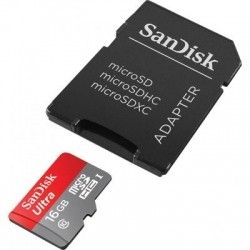 Карта памяти SanDisk Ultra microSDHC UHS-I 16GB + SD-adapter (SDSQUNC-016G-GN6IA) Карта памяти SanDisk Ultra microSDHC UHS-I 16GB + SD-adapter (SDSQUNC-016G-GN6IA)