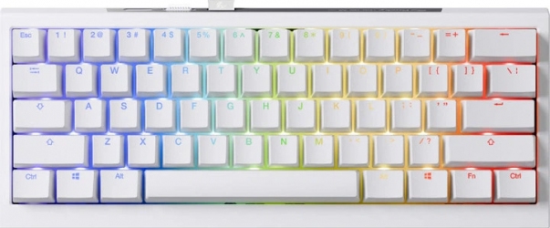 Клавіатура бездротова Ducky One X Mini Inductive Linear Switches Bluetooth/Wireless/USB (DKON2461AST3-DAUSPDOECL2WW1) White 
