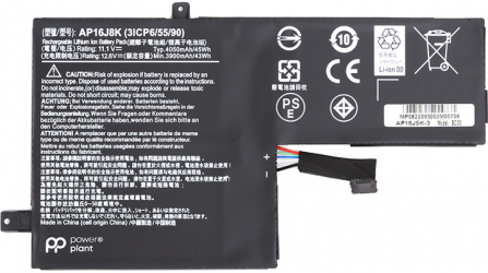 Аккумулятор PowerPlant для ноутбуков ACER Chromebook 11 C731 (AP16J8K) 11.1 V 4050 mAh (NB410644)