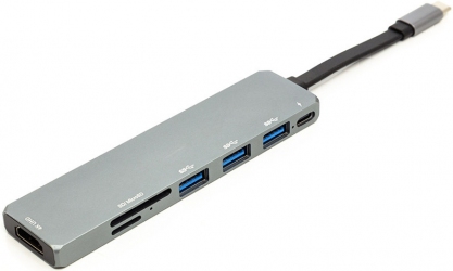 Переходник PowerPlant USB 3.1 Type-C - USB Hub, HDMI, Card Reader (SD, micro SD) Переходник PowerPlant USB 3.1 Type-C - USB Hub, HDMI, Card Reader (SD, micro SD)