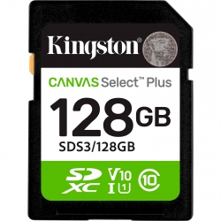 Карта памяти Kingston Canvas Select Plus SDXC 128GB UHS-I U1 V10 (SDS3/128GB)