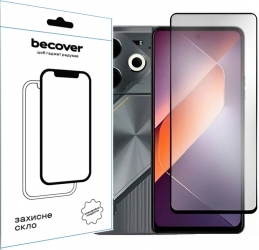 Захисне скло BeCover для Tecno POVA 6 (LI7) (711580) Black