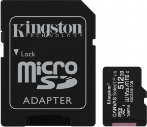Карта памяти Kingston microSDXC 512B Canvas Select Plus Class 10 UHS-I U3 V30 A1 + SD-адаптер (SDCS2/512GB) Карта памяти Kingston microSDXC 512B Canvas Select Plus Class 10 UHS-I U3 V30 A1 + SD-адаптер (SDCS2/512GB)