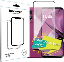 Захисне скло Becover для Motorola Moto G05 (713413) Black Захисне скло Becover для Motorola Moto G05 (713413) Black