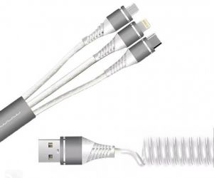 Кабель USB WUW X99 3in1 1m 2A White Кабель USB WUW X99 3in1 1m 2A White