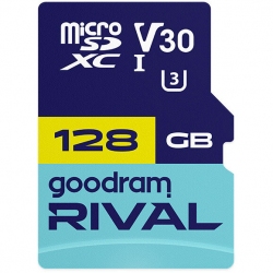 Карта памяти Goodram Rival M3AA Pro Gaming microSDXC 128GB UHS-I U3 V30 + SD адаптер (GGSM3AA-1280R12)