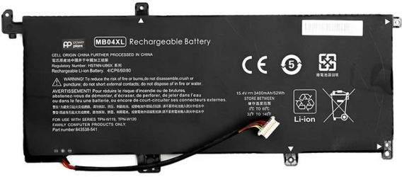 Акумулятор PowerPlant для ноутбуків HP Envy X360 15 (MB04XL) 15.2V 3400mAh (NB461707)